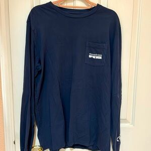 Vineyard Vines Shark Week long sleeve pocket Tshirt medium